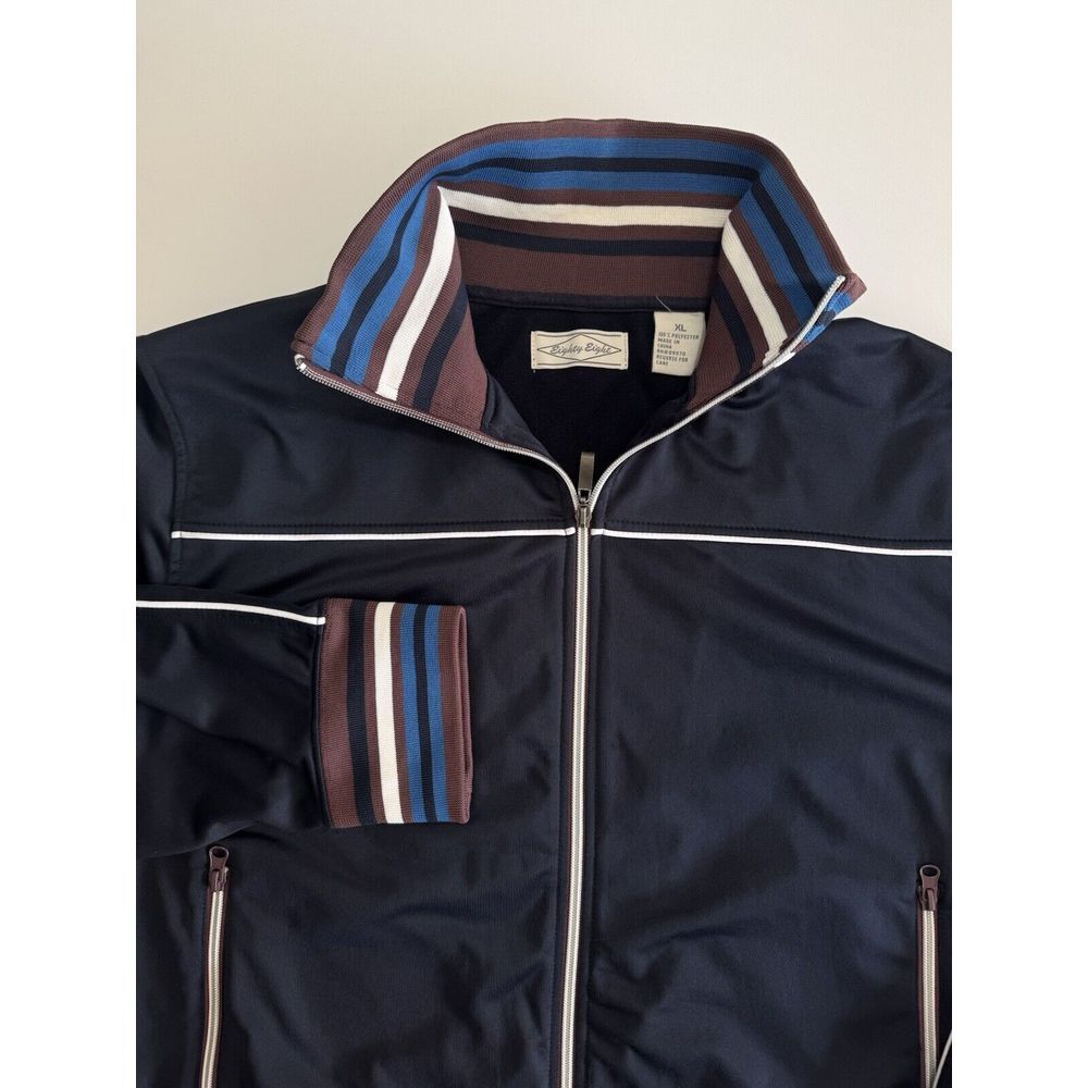 Vintage Eighty Eight Sport Track Jacket Sweater Full Zip‎ Striped Mens XL